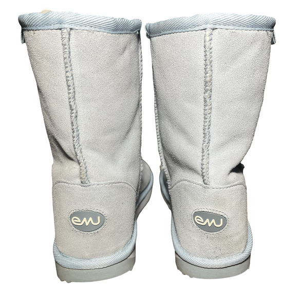 EMU Australia Boots Womens Size 7 Light Blue Sheepskin Suede Winter Warm Cozy - Picture 5 of 7
